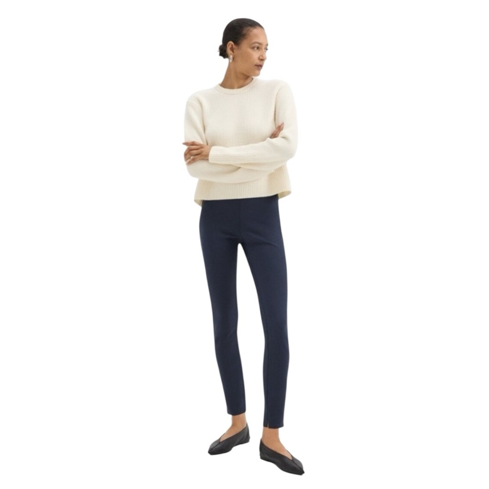 Theory Navy Skinny Legging K, Double Knit Jersey Blue Size Small